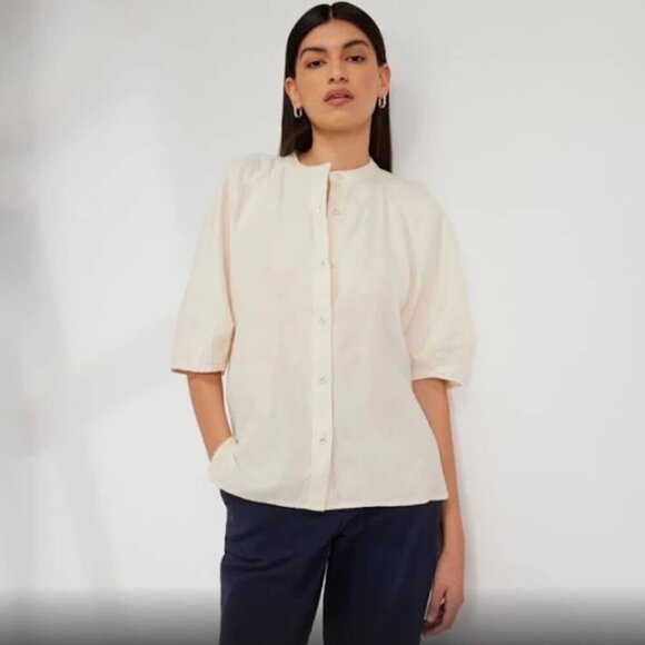 Everlane | The Linen Puff Sleeve Shirt - Picture 1 of 7